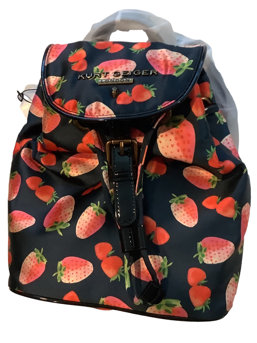 Kurt Geiger London Portobello Strawberry Print Backpack New